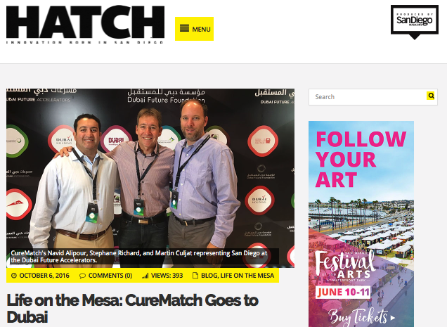 Hatch Magazine Highlights CureMatch in Dubai