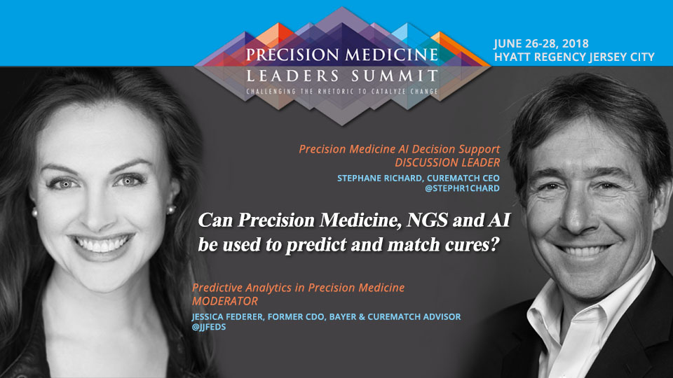 CureMatch Precision Medicine Leaders Featured at Summit: Stephane Richard and Jessica Federer at PMLS2018